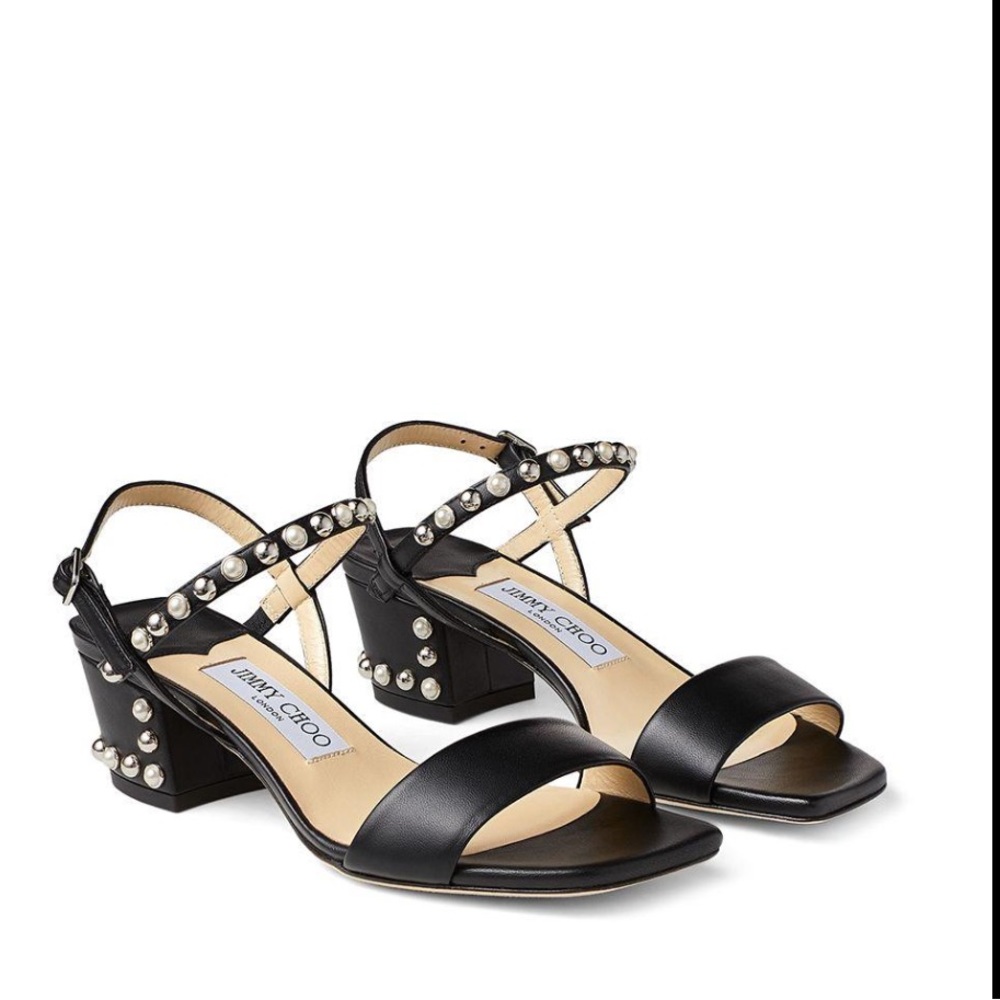 Jimmy Choo
Women's Black Aadra 45mm Sandals